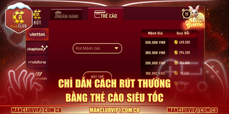 Chỉ dẫn cách rút thưởng bằng thẻ cào siêu tốc